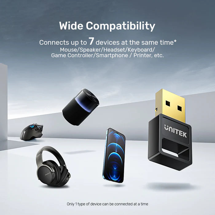 Unitek USB Bluetooth 5.3 Adapter - B105B Unitek USB Bluetooth 5.3 Adapter - B105B